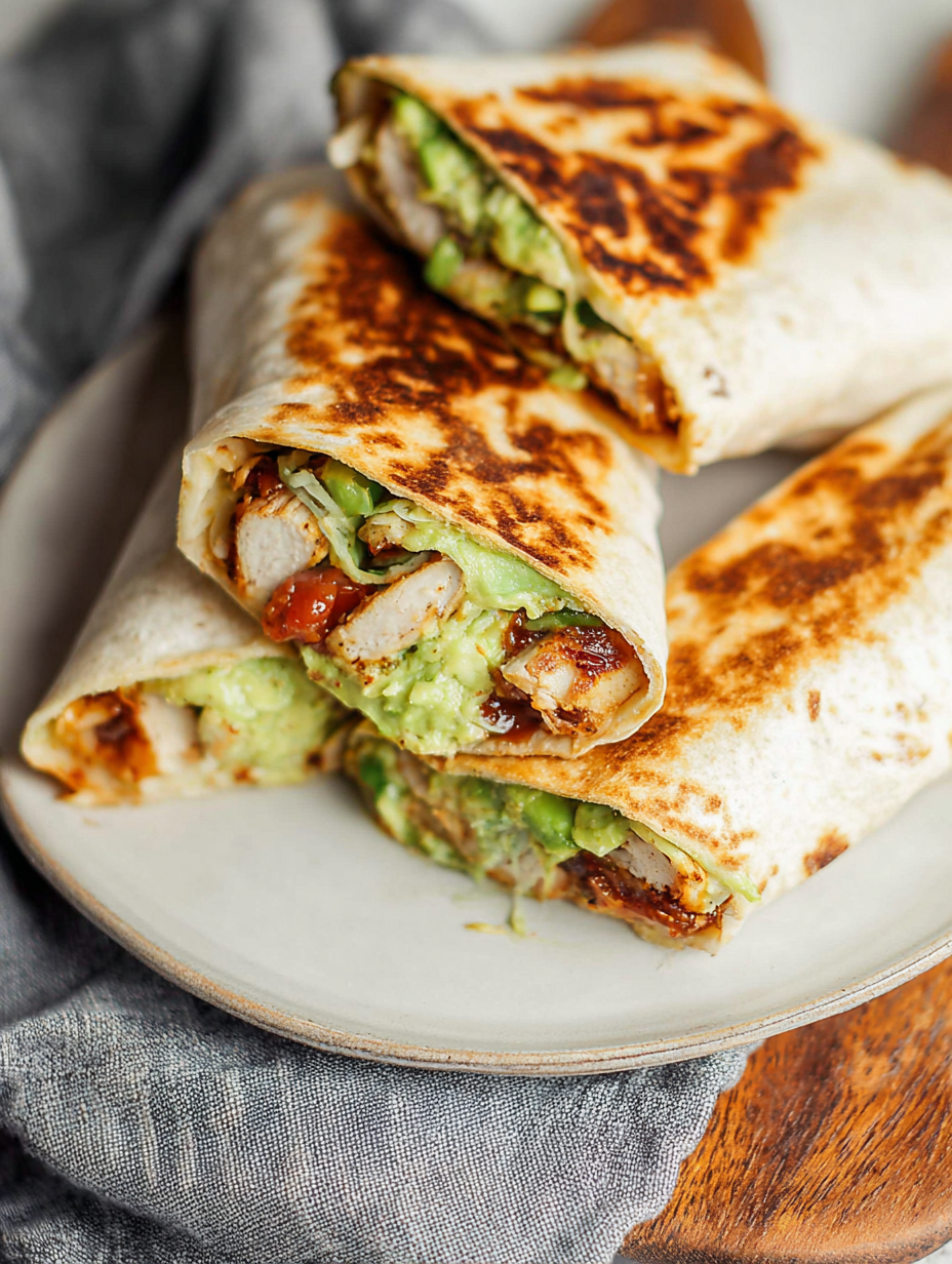 Grilled Avocado Chicken Wraps