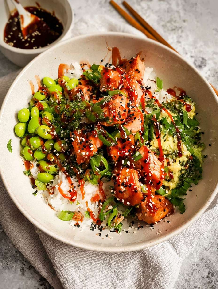 Honey Sriracha Salmon Bowls