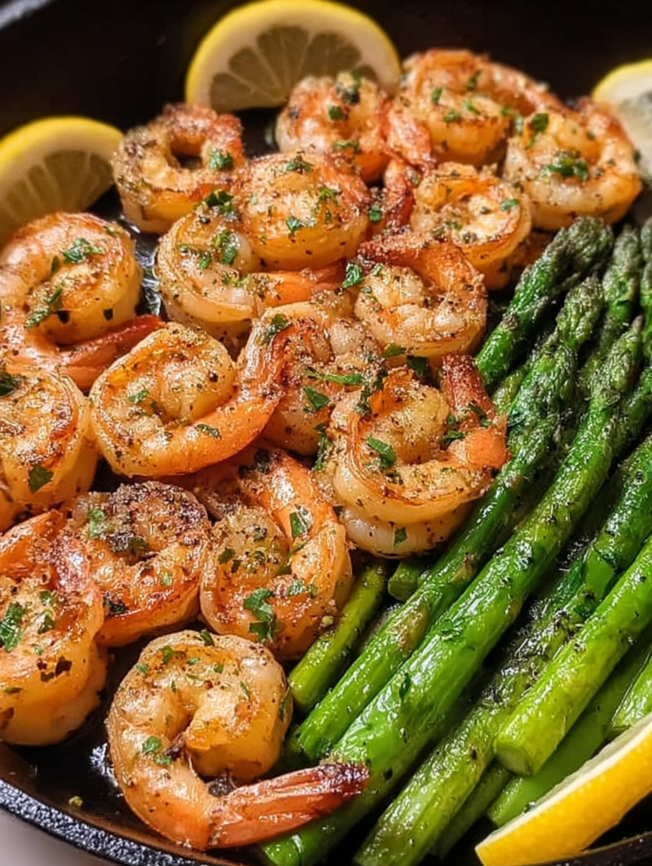 Lemon Garlic Shrimp and Asparagus (20-Minutes)