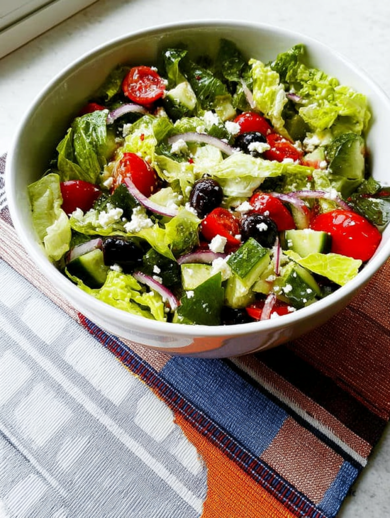 American Greek Salad with Lettuce