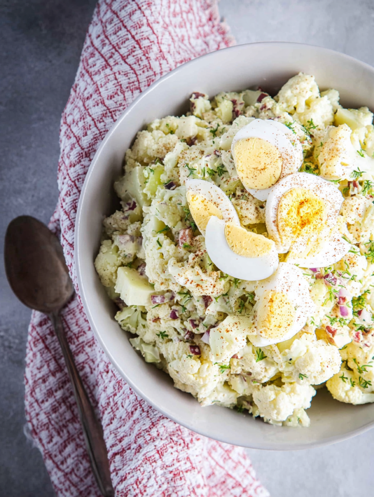 Cauliflower Potato Salad (Low Carb & Paleo)