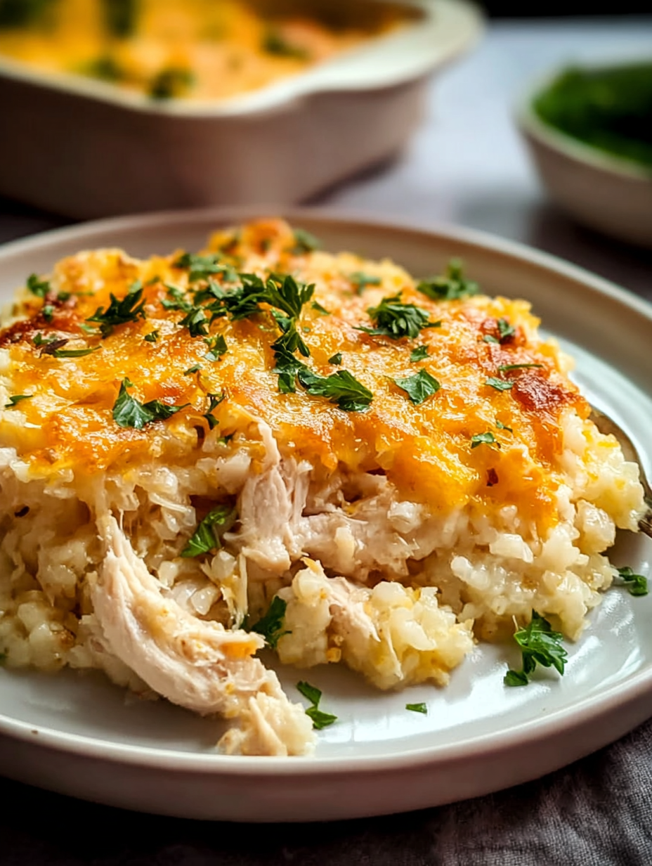 Chicken Cauliflower Rice Casserole