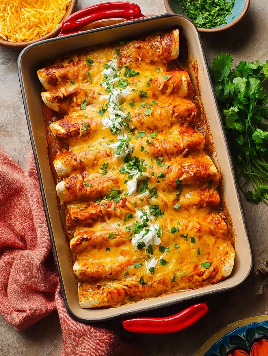 Chicken Enchiladas (30 minutes, 7 ingredients)