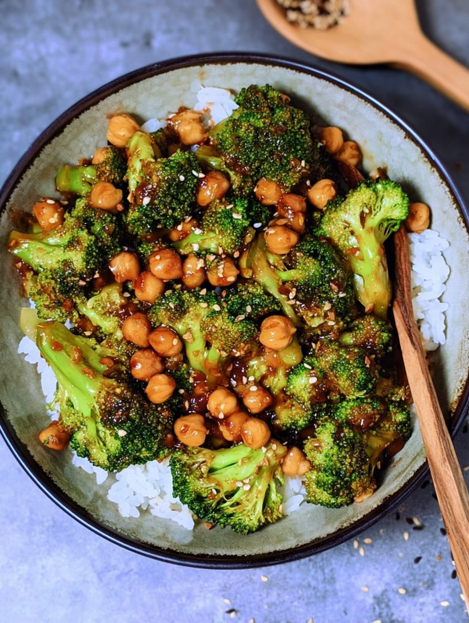 Garlic Broccoli Stir Fry With Chickpeas