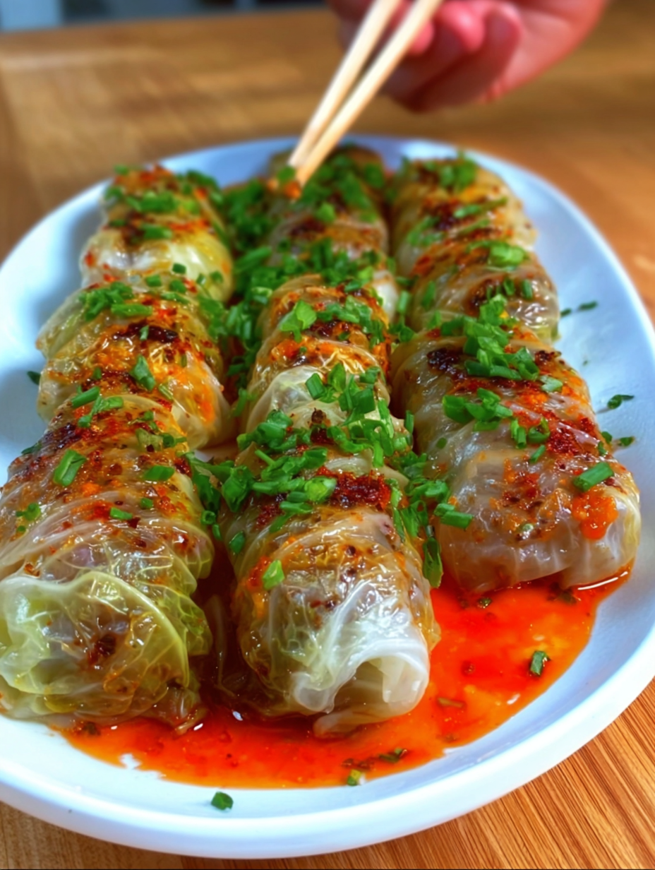 Napa Cabbage Rolls (Easy, Quick & Healthy!