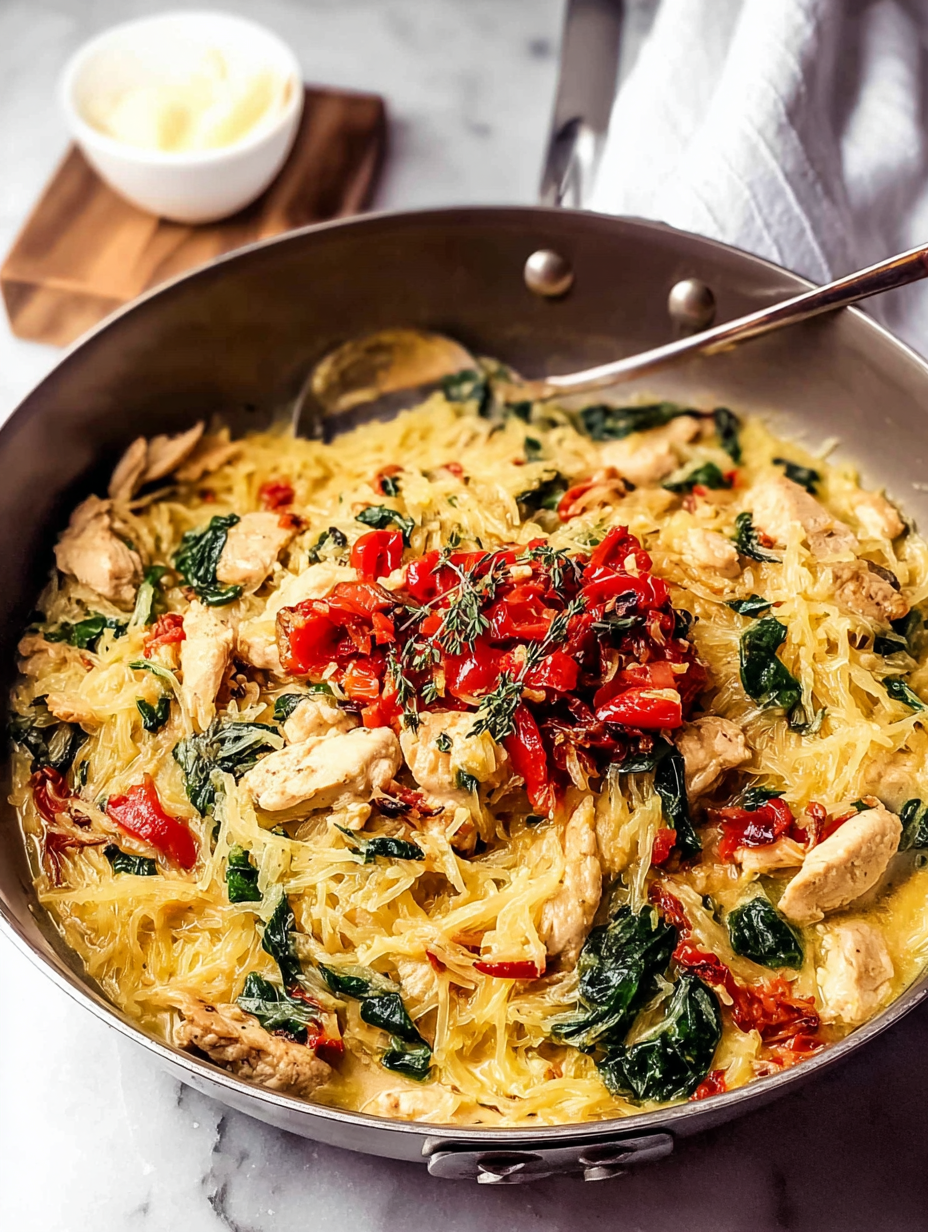 Tuscan Chicken and Spaghetti Squash