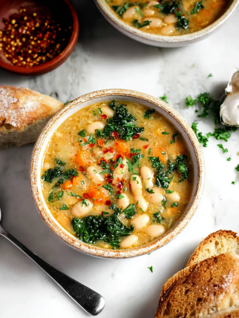 Tuscan White Bean Soup (Gluten free)