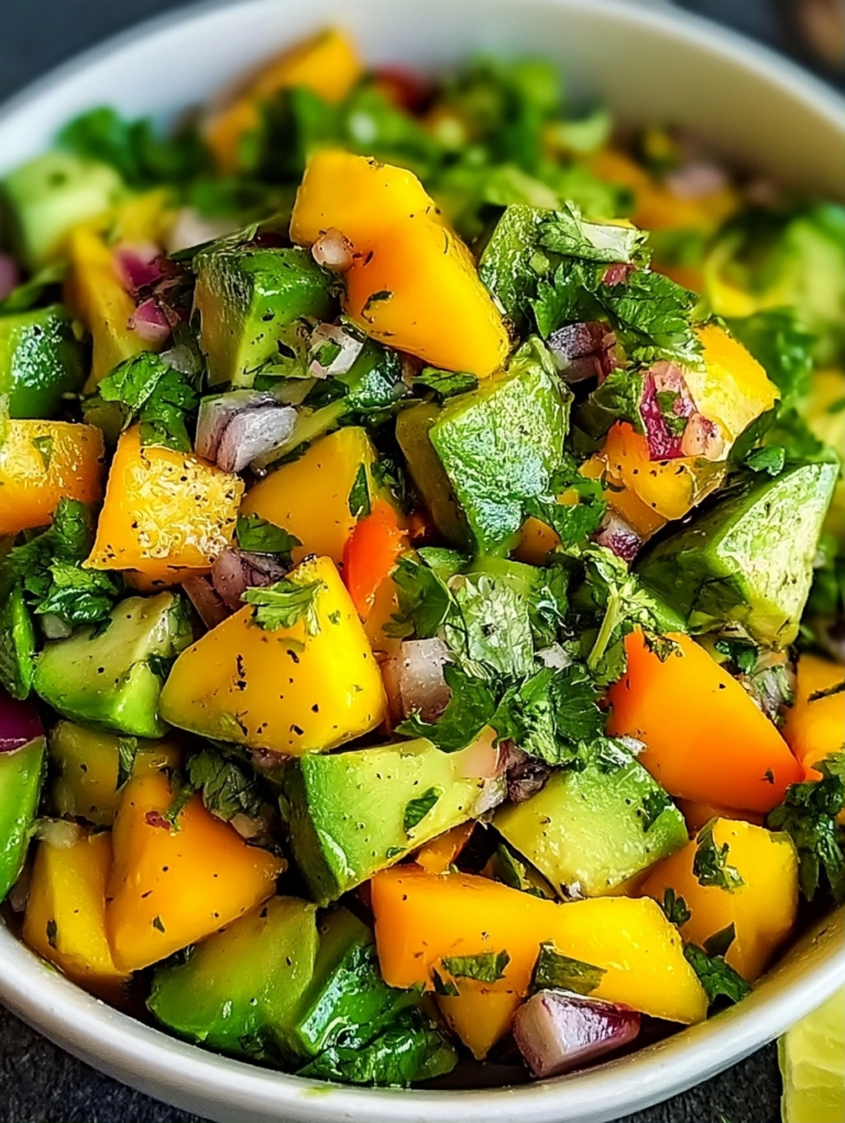 Avocado Mango Salad with Zesty Lime Dressing