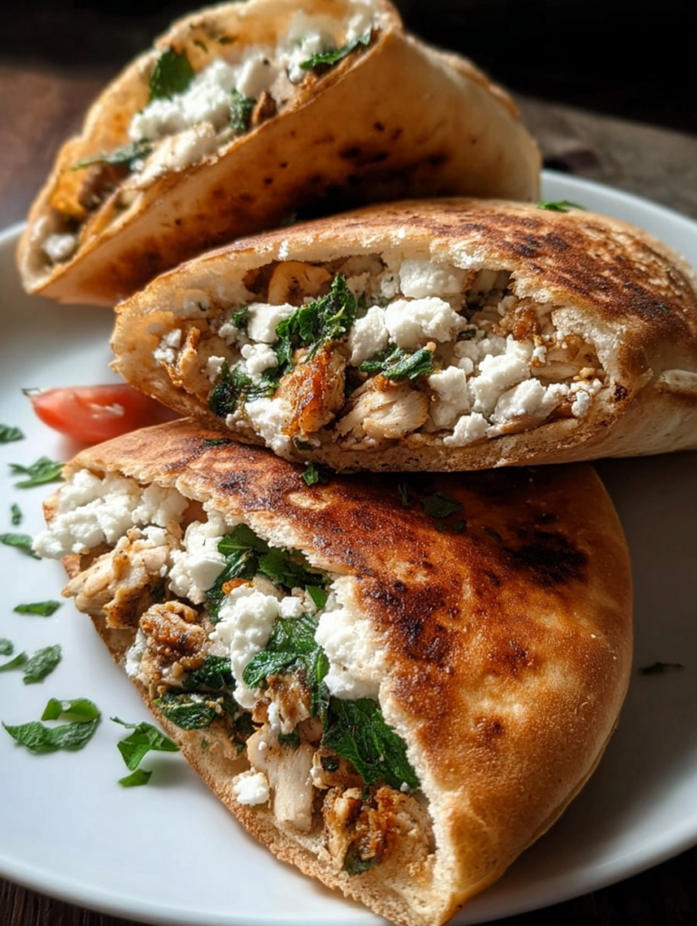 Crispy Pita with Chicken & Feta