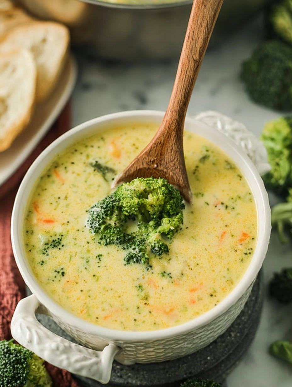 High Protein Broccoli Cheddar Soup