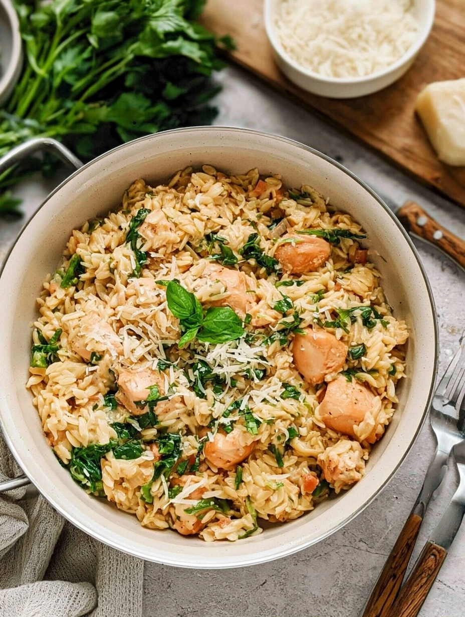 High Protein Chicken Orzo