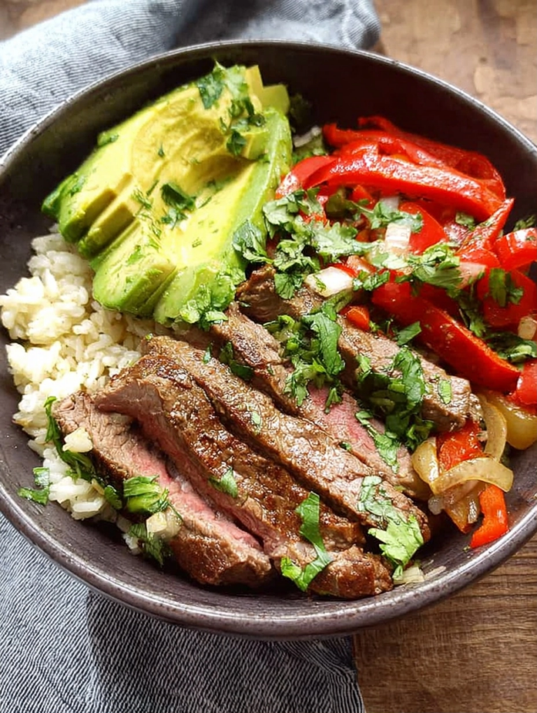 High Protein Steak Fajita Bowl