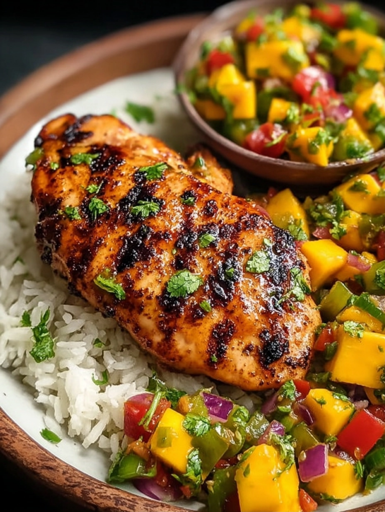 Honey Lime Chicken with Mango Salsa