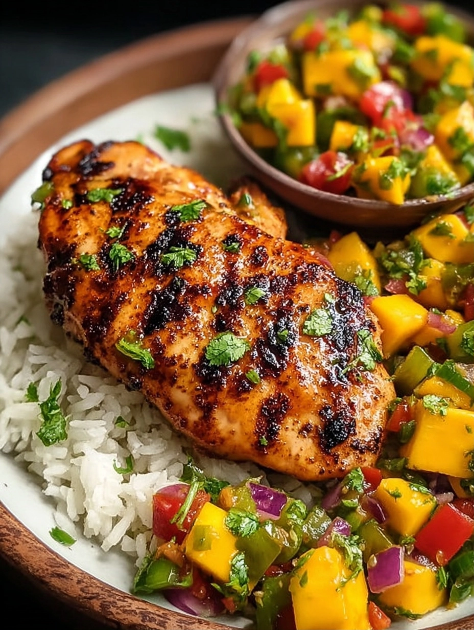 Honey Lime Chicken with Mango Salsa