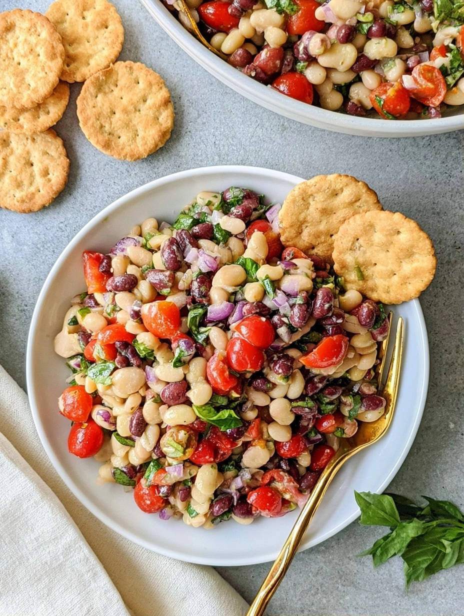 Lemon Basil Three Bean Salad