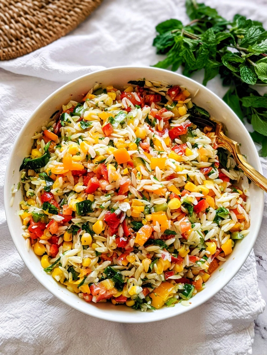 Rainbow Orzo Salad