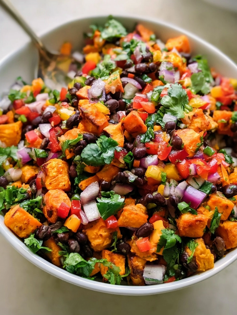 Roasted Sweet Potato Black Bean Salad