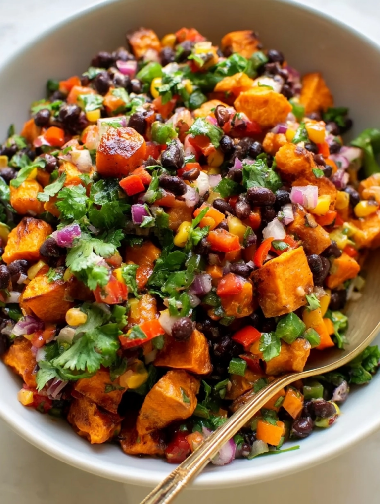 Roasted Sweet Potato Black Bean Salad