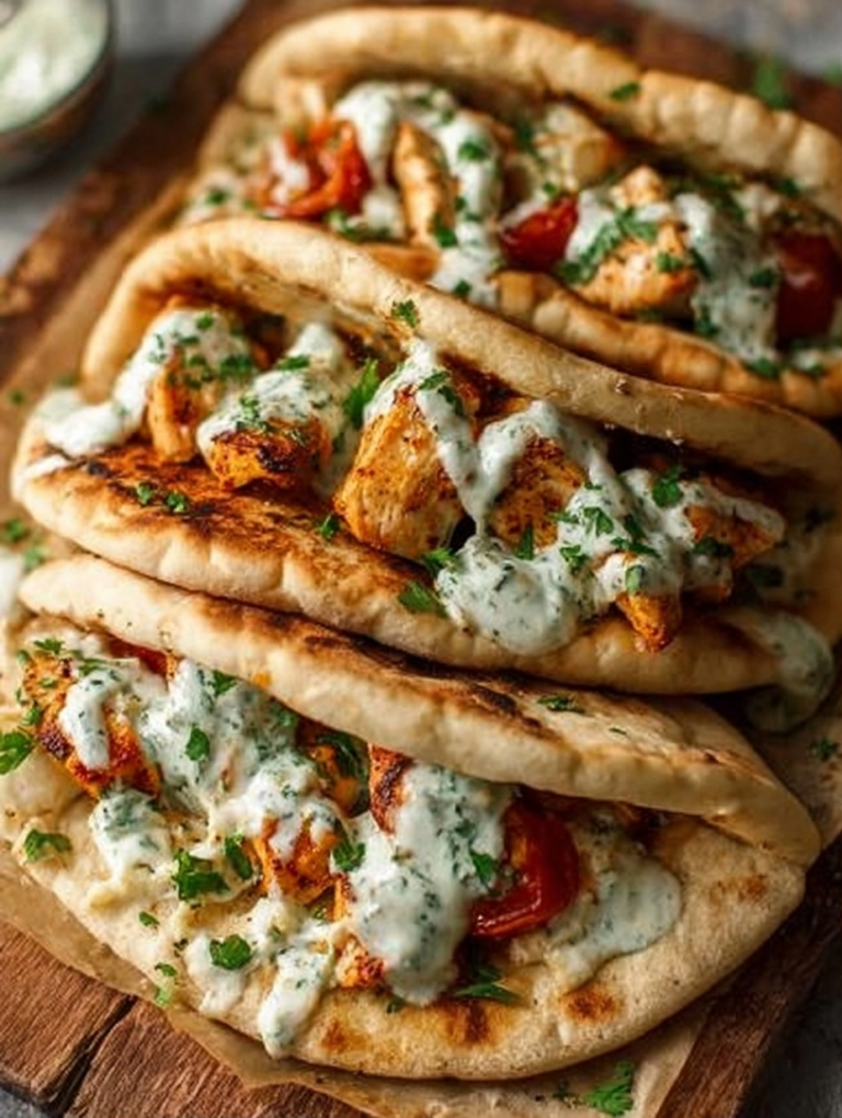 Sheet Pan Chicken Pitas with Herby Ranch
