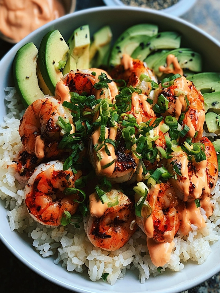 Shrimp Rice Bowls with Spicy Mayo