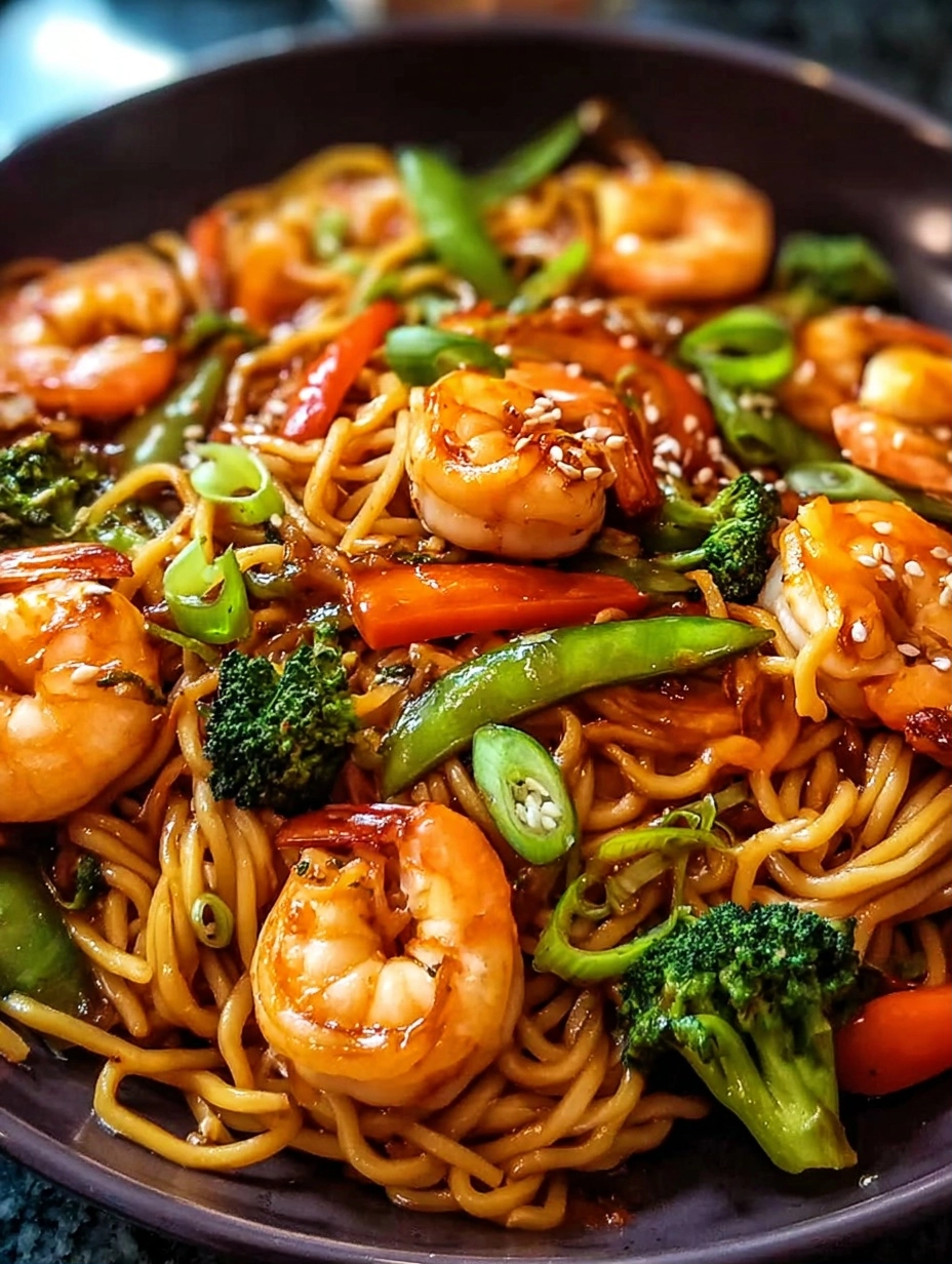 Shrimp Stir Fry with Noodles (25-Minutes)