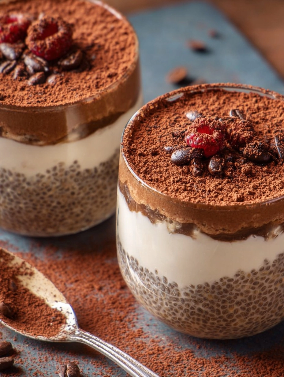 Tiramisu Chia Pudding With Greek Yogurt